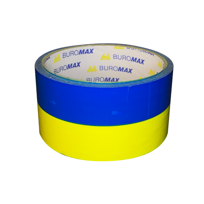 Клейка стрічка пакувальна PATRIOT, 48мм x 35м, синьо-жовта