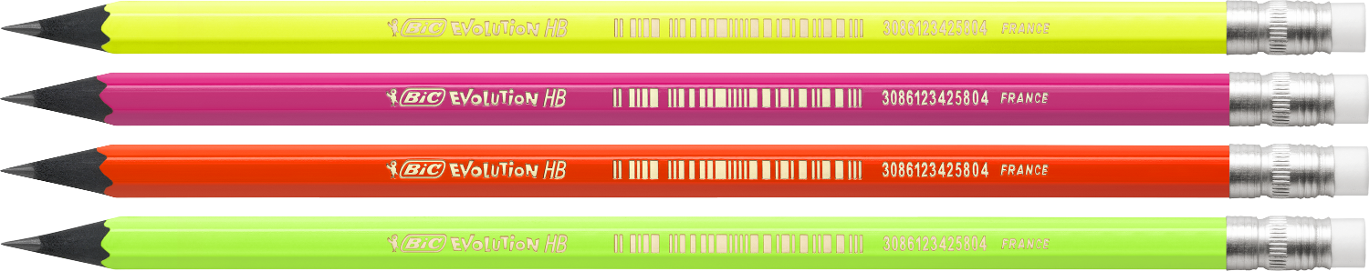 Олівець "EVOLUTION FLUO", з резинкою, НВ