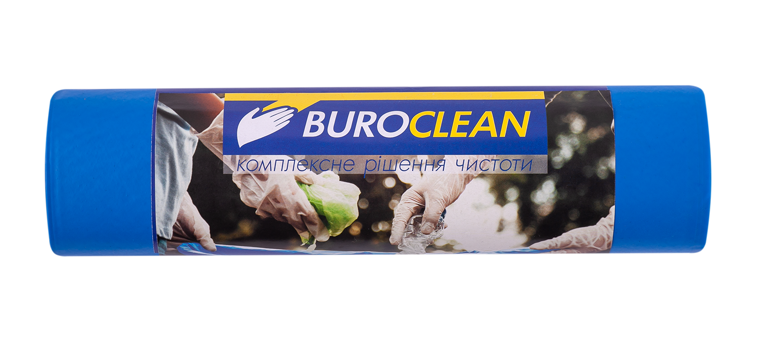 Пакети для мусора 240л/5 шт, міцні, сині, 900х1300мм, 35мкм BuroClean EuroStandart