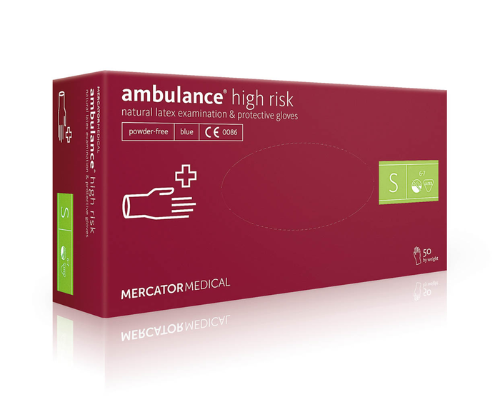 Перчатки латексні AMBULANCE. нестерильні, неприпудрені 50 шт/уп. PRO SERVICE